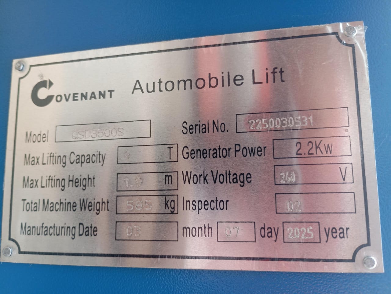 Two Post Car (Automobile Lift) - Image 3